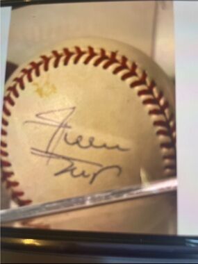 Autographed Baseball with Red Stitching